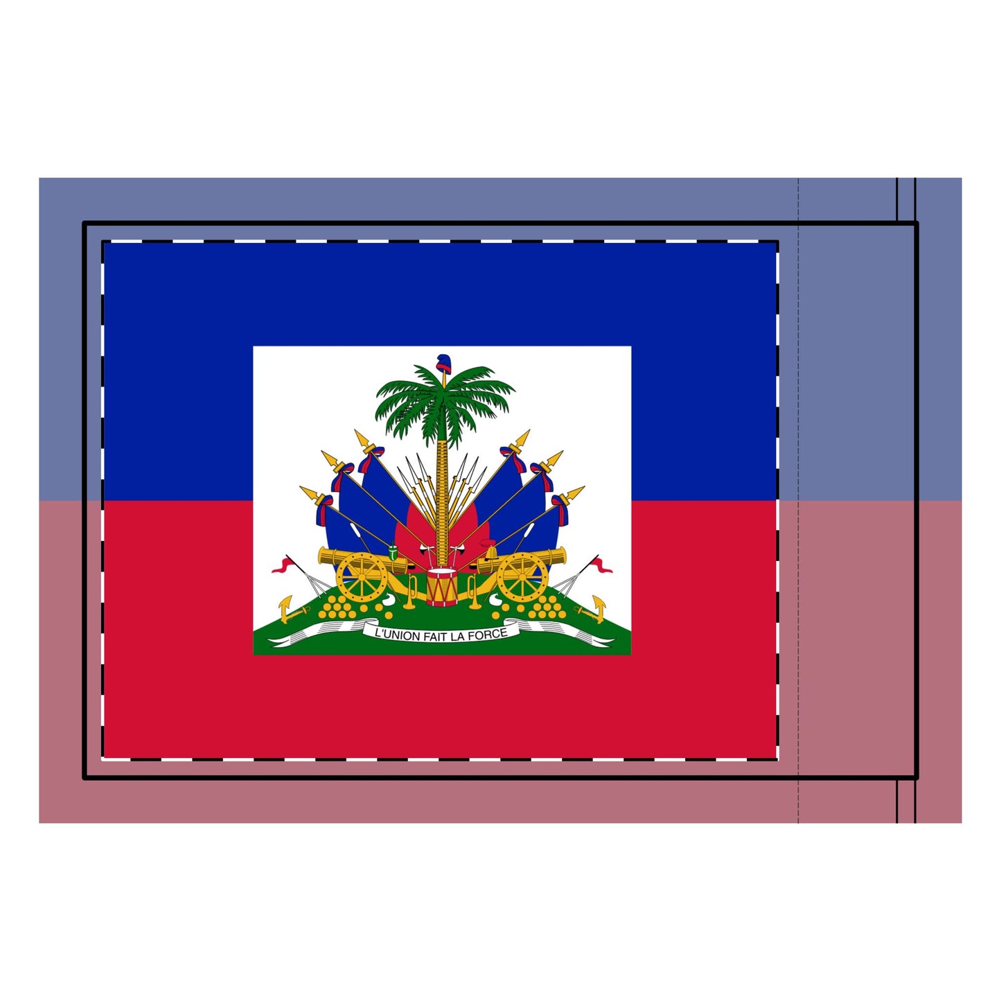 Haiti Coat of Arms Double-Sided Flag