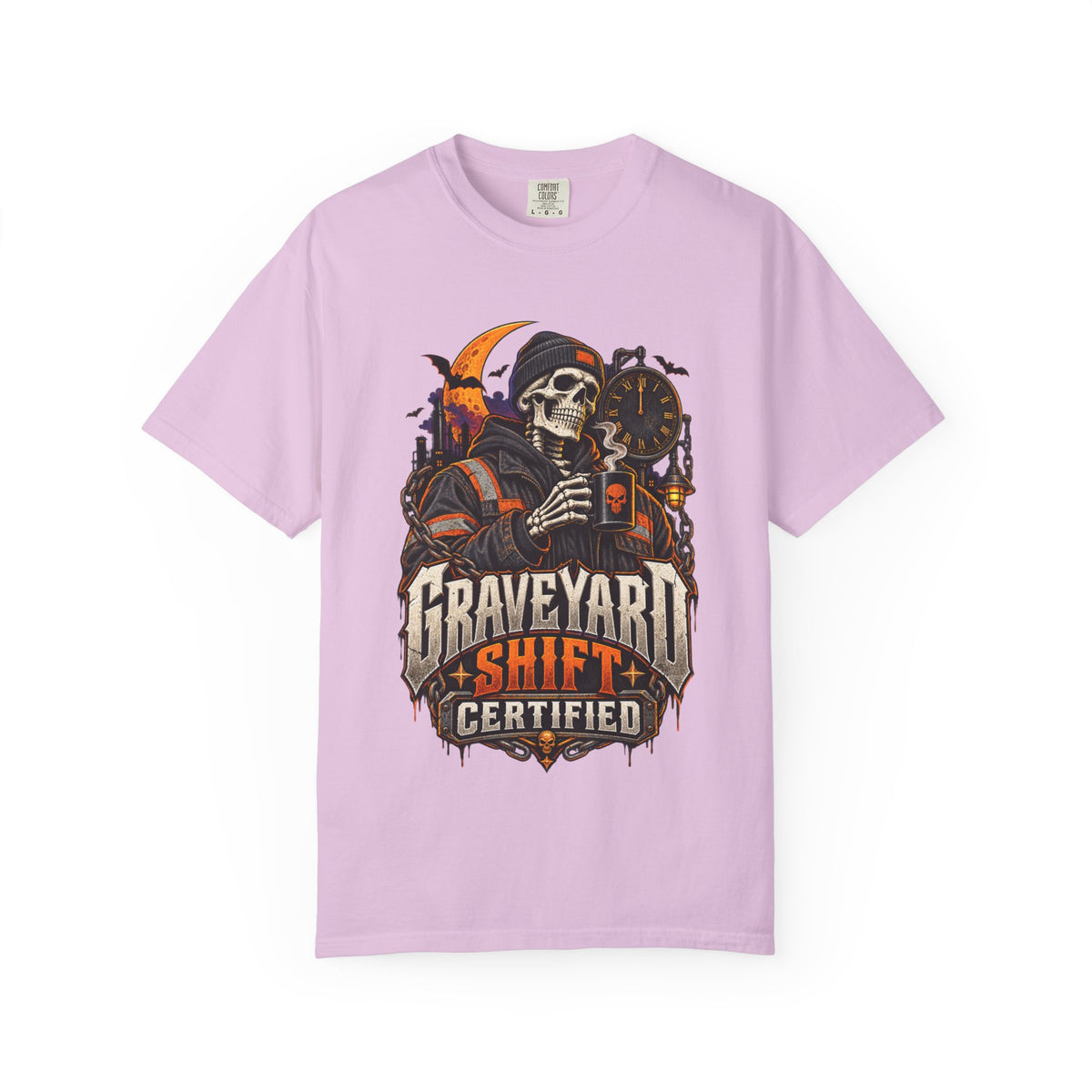 Graveyard Shift Certified Skeleton Halloween T-Shirt
