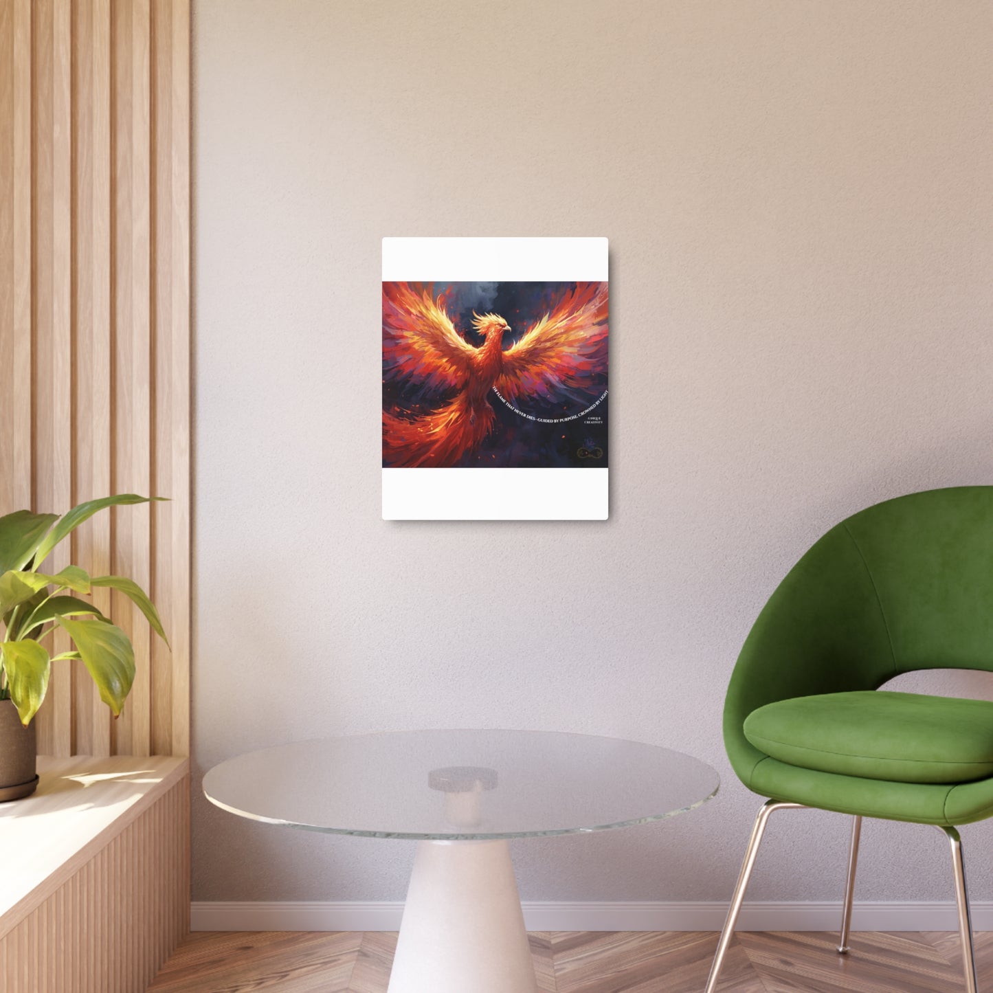 The Flame That Never Dies- Phoenix Rebirth Metal Wall Art sign | Unique Creativity