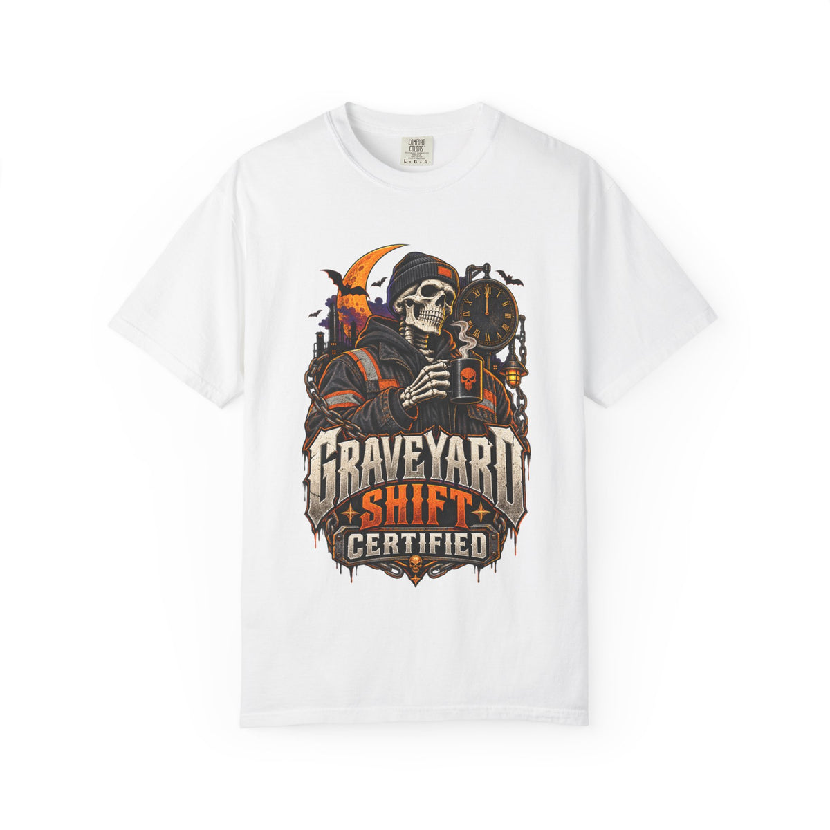 Graveyard Shift Certified Skeleton Halloween T-Shirt