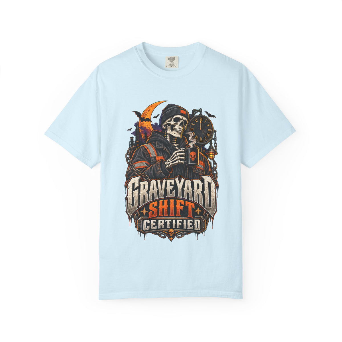 Graveyard Shift Certified Skeleton Halloween T-Shirt