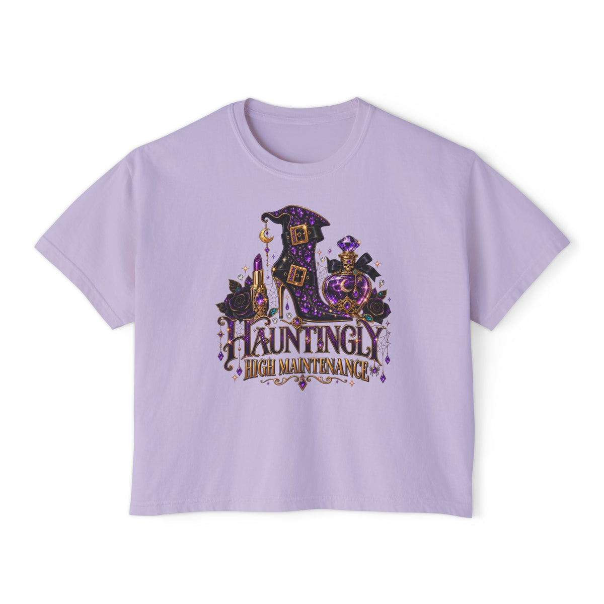 Hauntingly High Maintenance Halloween Crop Top
