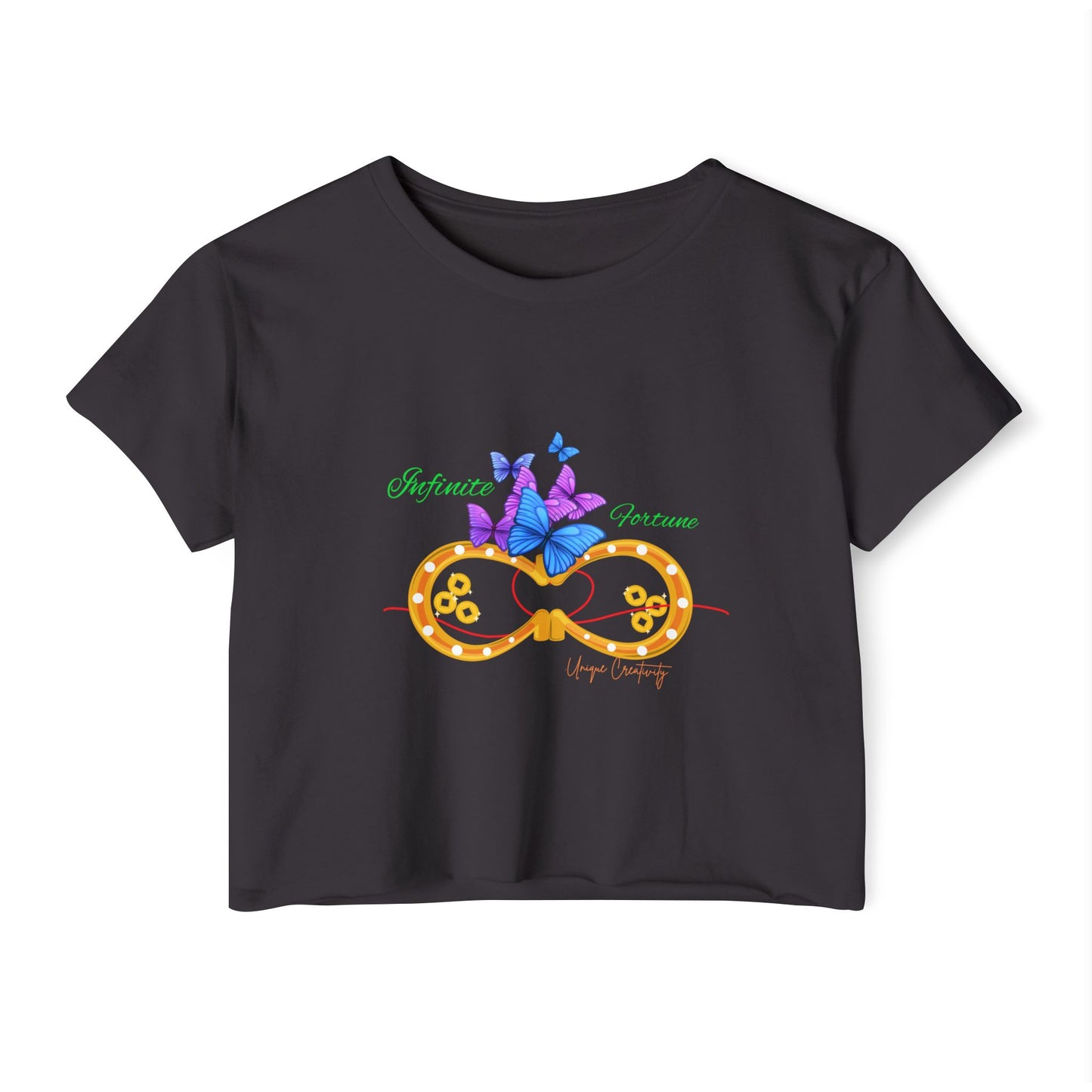 Infinite Fortune Crop Tee | Luxe Style