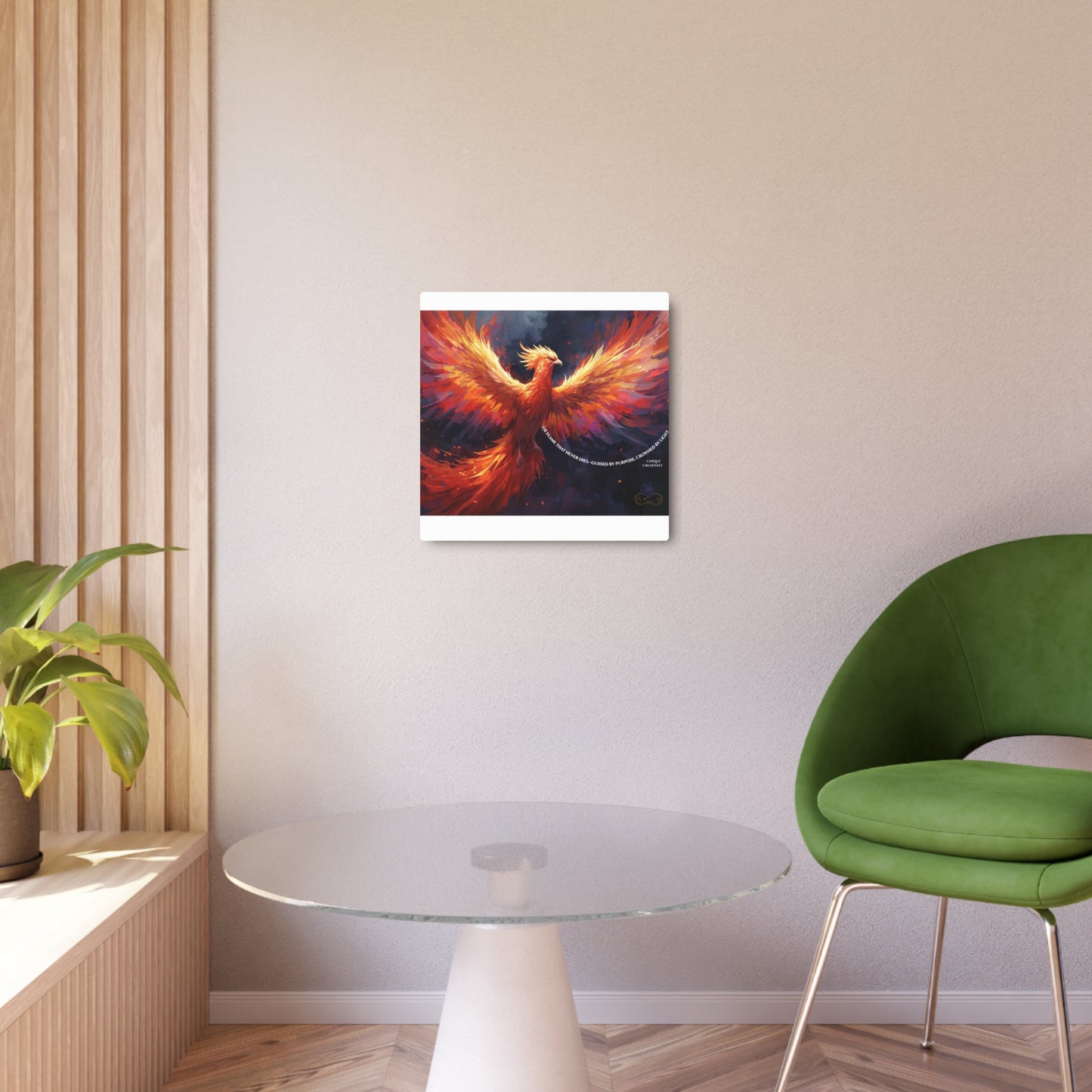 The Flame That Never Dies- Phoenix Rebirth Metal Wall Art sign | Unique Creativity