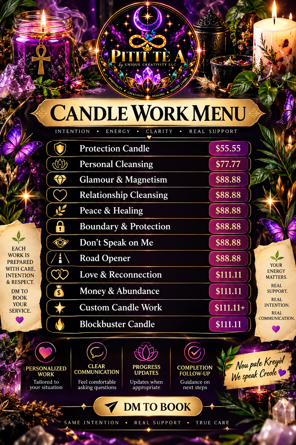 Personalized Spiritual Candle Work | Travay Espirityèl ak Bouji sou Mezi — Pitit Tè A