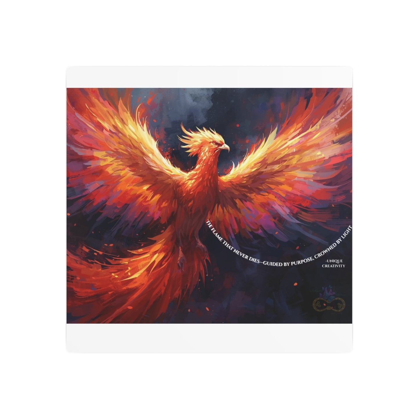 The Flame That Never Dies- Phoenix Rebirth Metal Wall Art sign | Unique Creativity