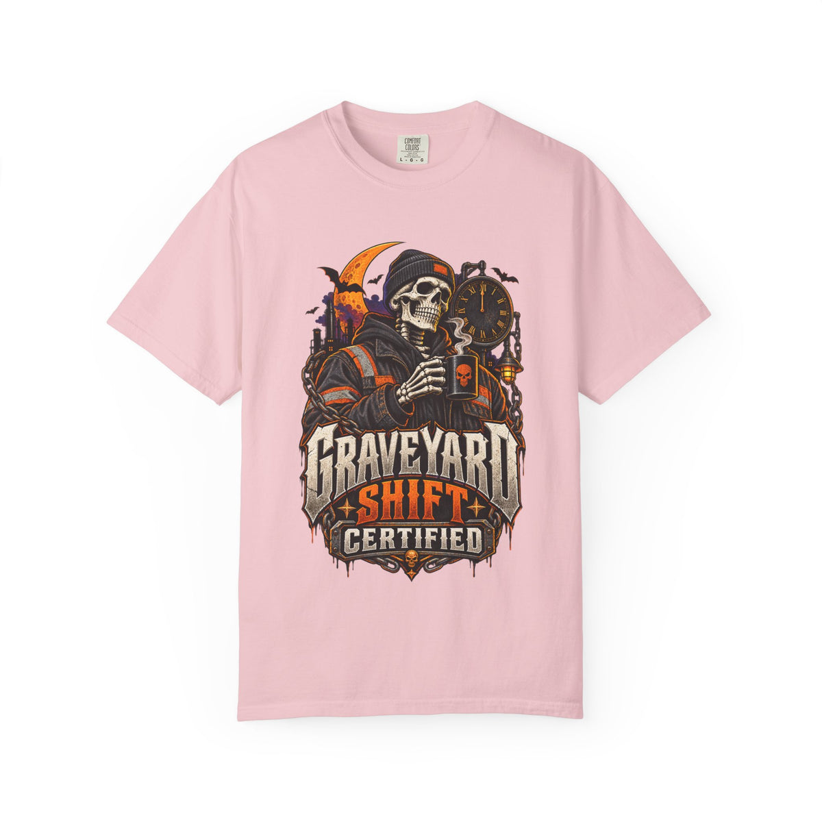 Graveyard Shift Certified Skeleton Halloween T-Shirt
