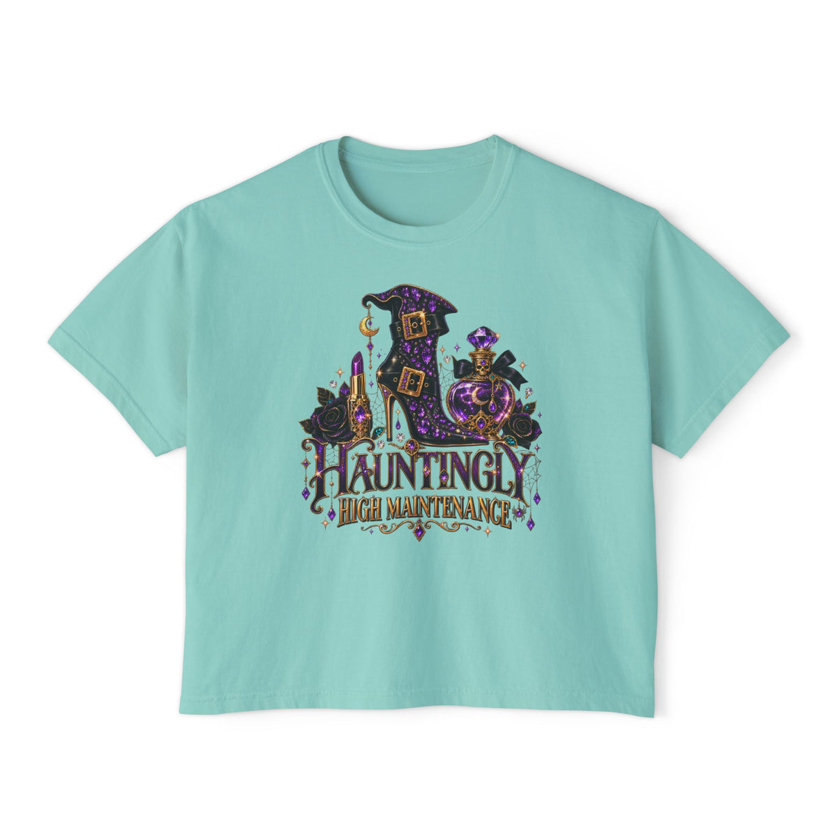 Hauntingly High Maintenance Halloween Crop Top