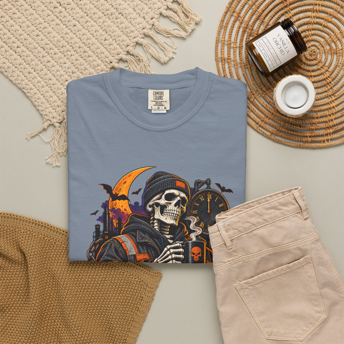 Graveyard Shift Certified Skeleton Halloween T-Shirt