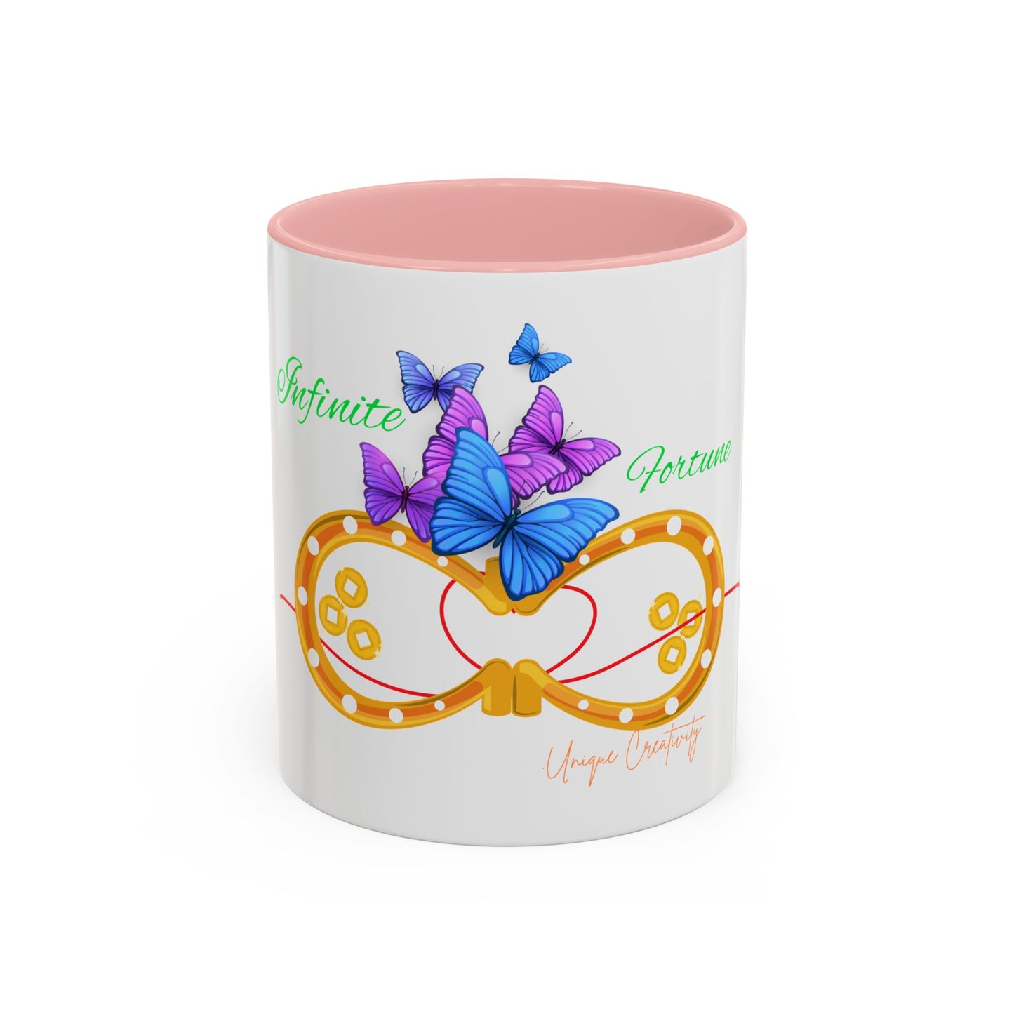 Infinite Fortune™ Wild Luxe Mug – Purple Butterfly Edition