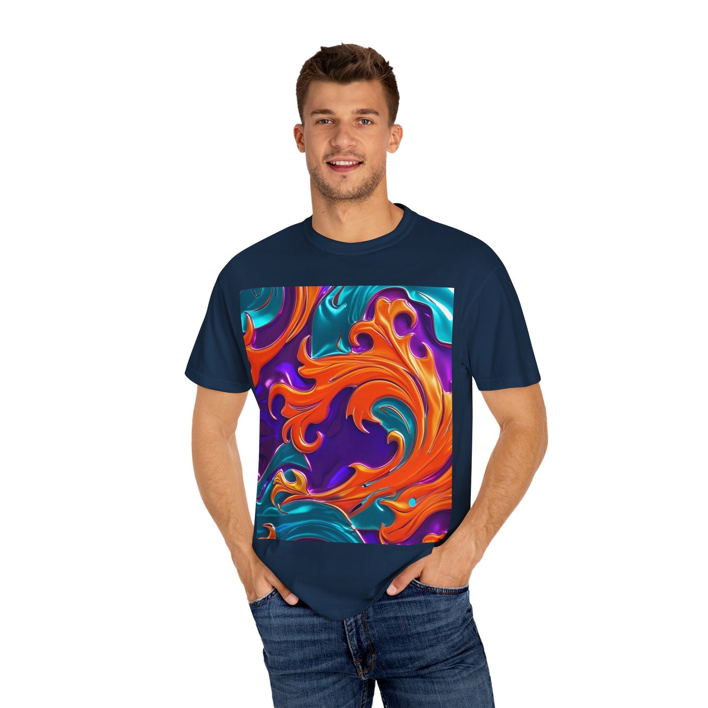 Orange Royal™ Swirl Tee | Bold Luxury