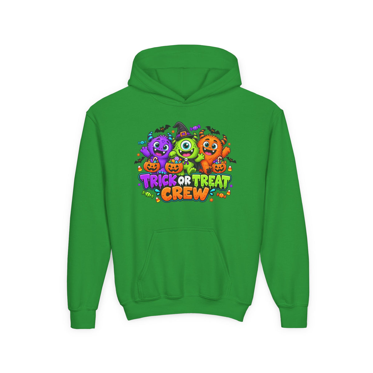 Trick or Treat Crew Halloween Youth Hoodie