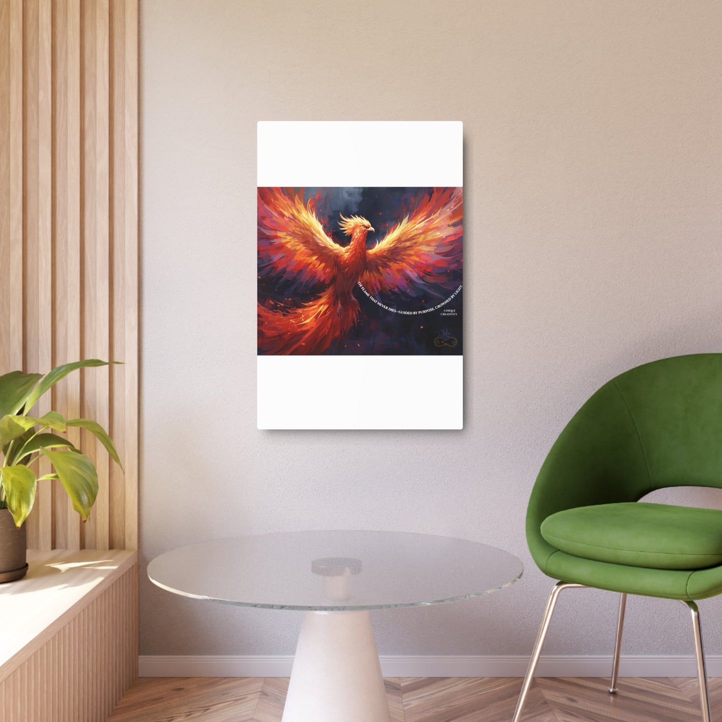 The Flame That Never Dies- Phoenix Rebirth Metal Wall Art sign | Unique Creativity