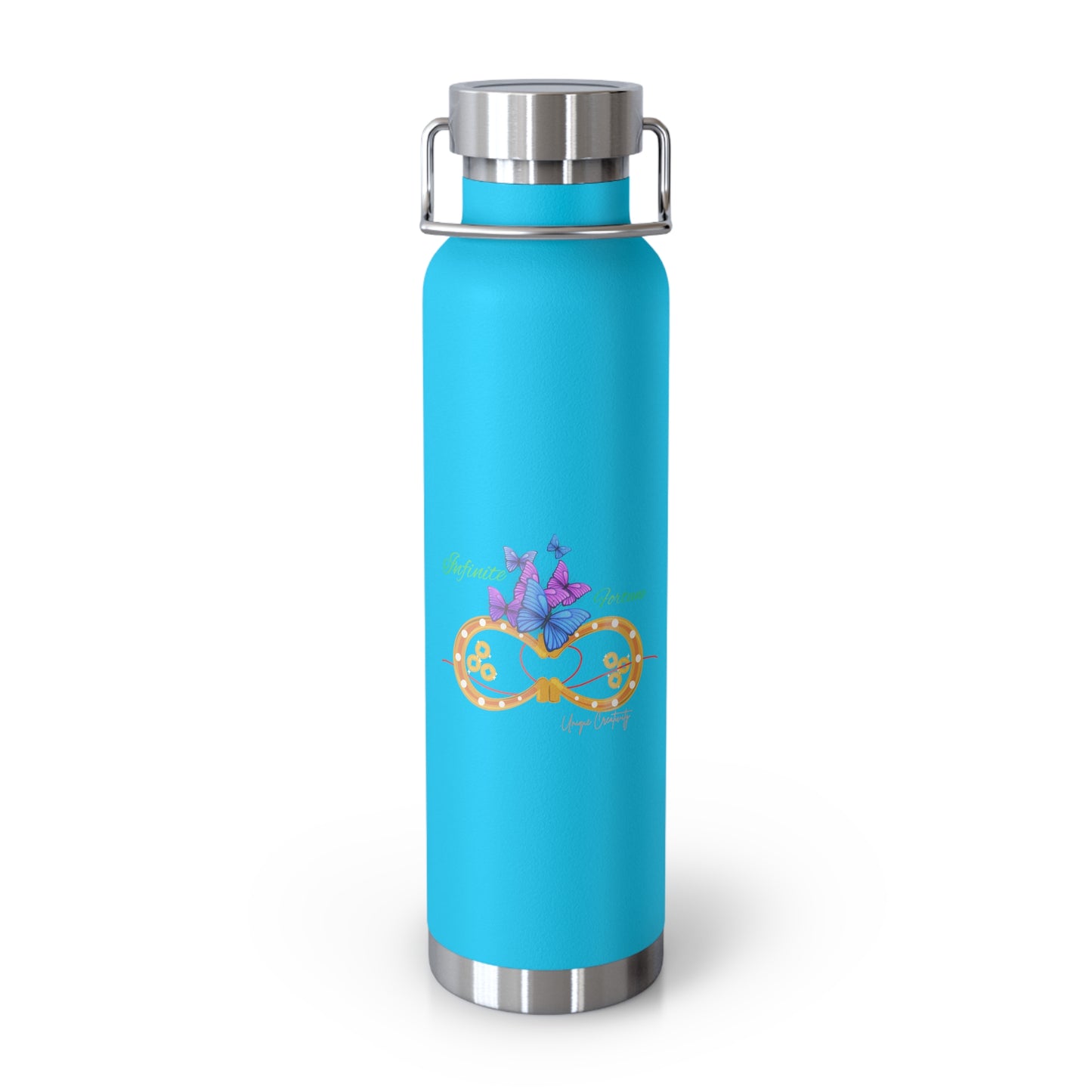 Infinite Fortune™ Stainless Steel Water Bottle Butterfly & Infinity Logo Leak-Proof, Eco-Friendly, 20oz Hydration Bottle