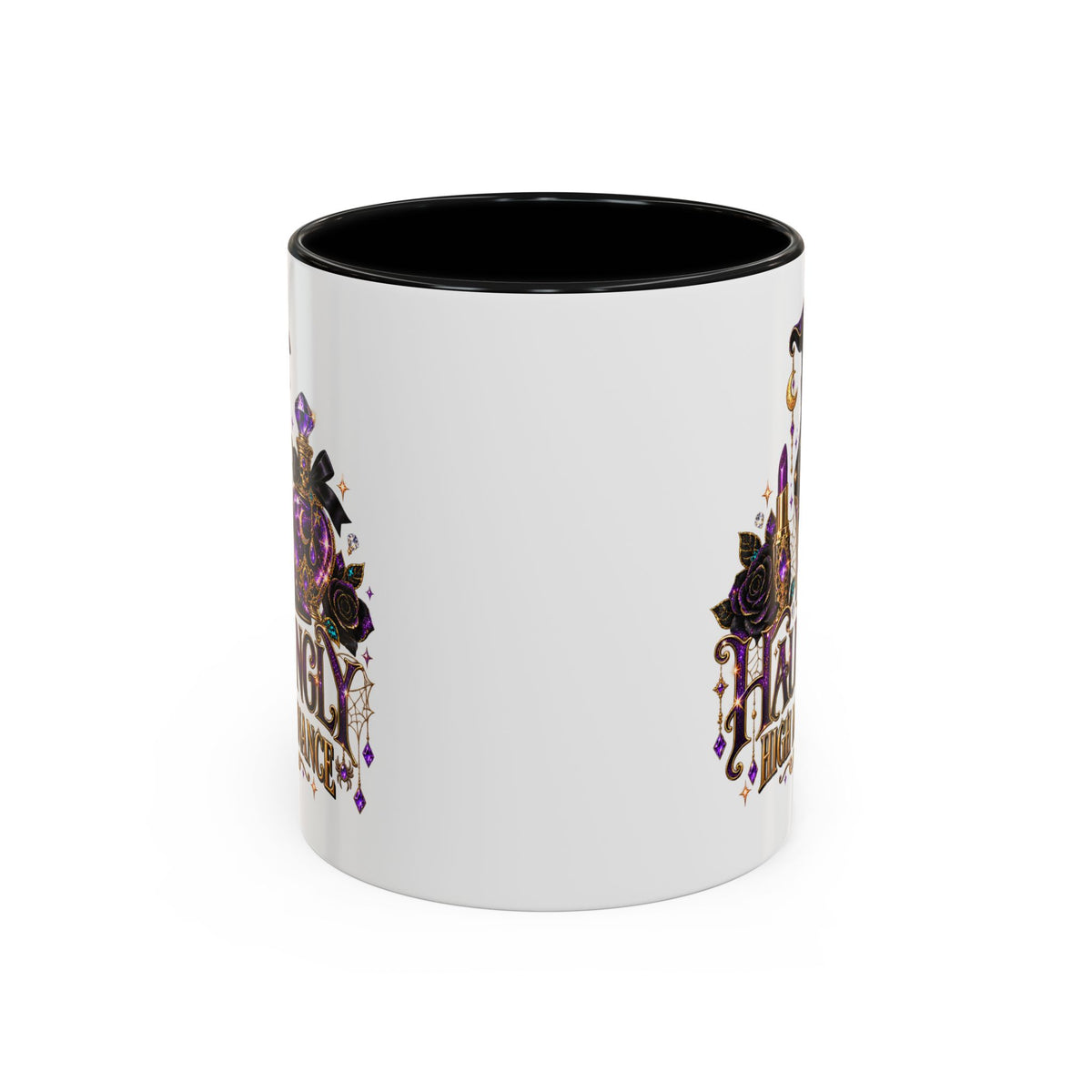Hauntingly High Maintenance Halloween Mug – 11 oz Color Accent Coffee Cup