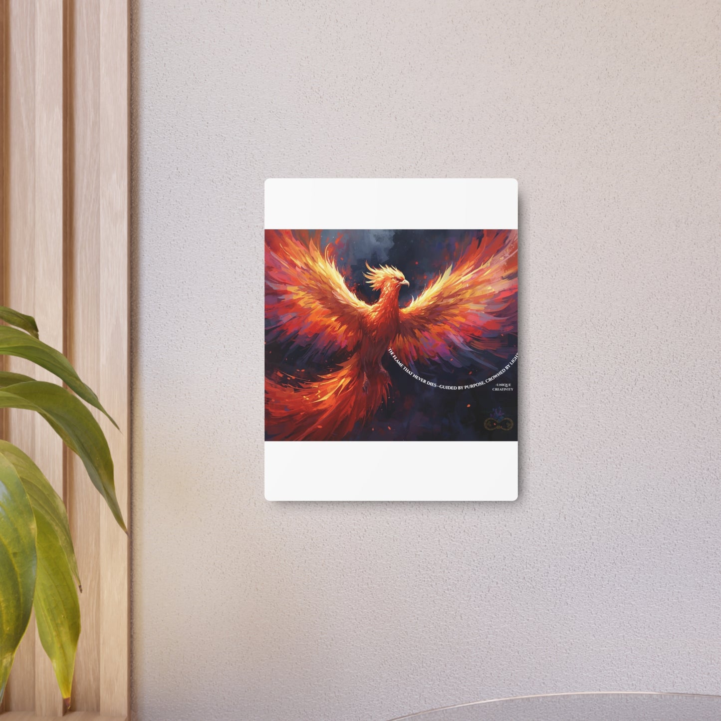 The Flame That Never Dies- Phoenix Rebirth Metal Wall Art sign | Unique Creativity