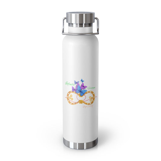 Infinite Fortune™ Stainless Steel Water Bottle Butterfly & Infinity Logo Leak-Proof, Eco-Friendly, 20oz Hydration Bottle