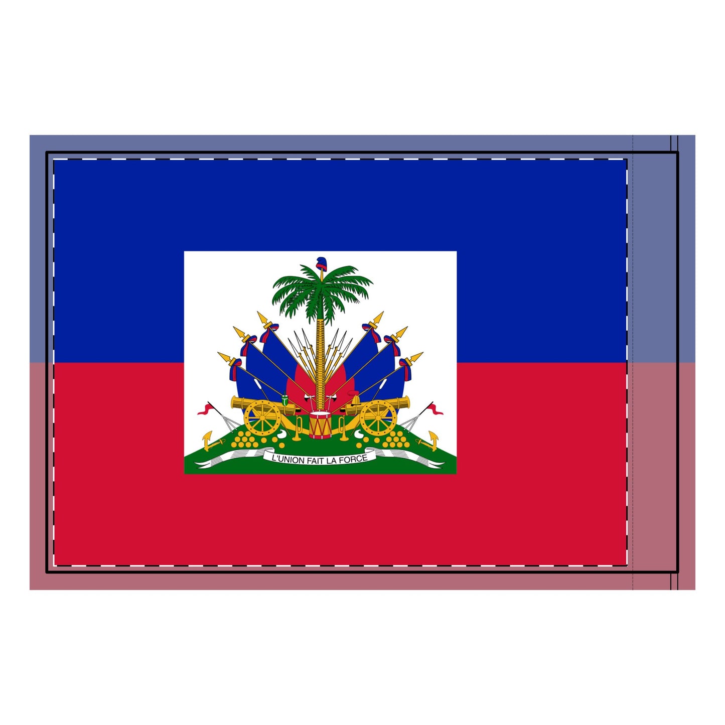 Haiti Coat of Arms Double-Sided Flag