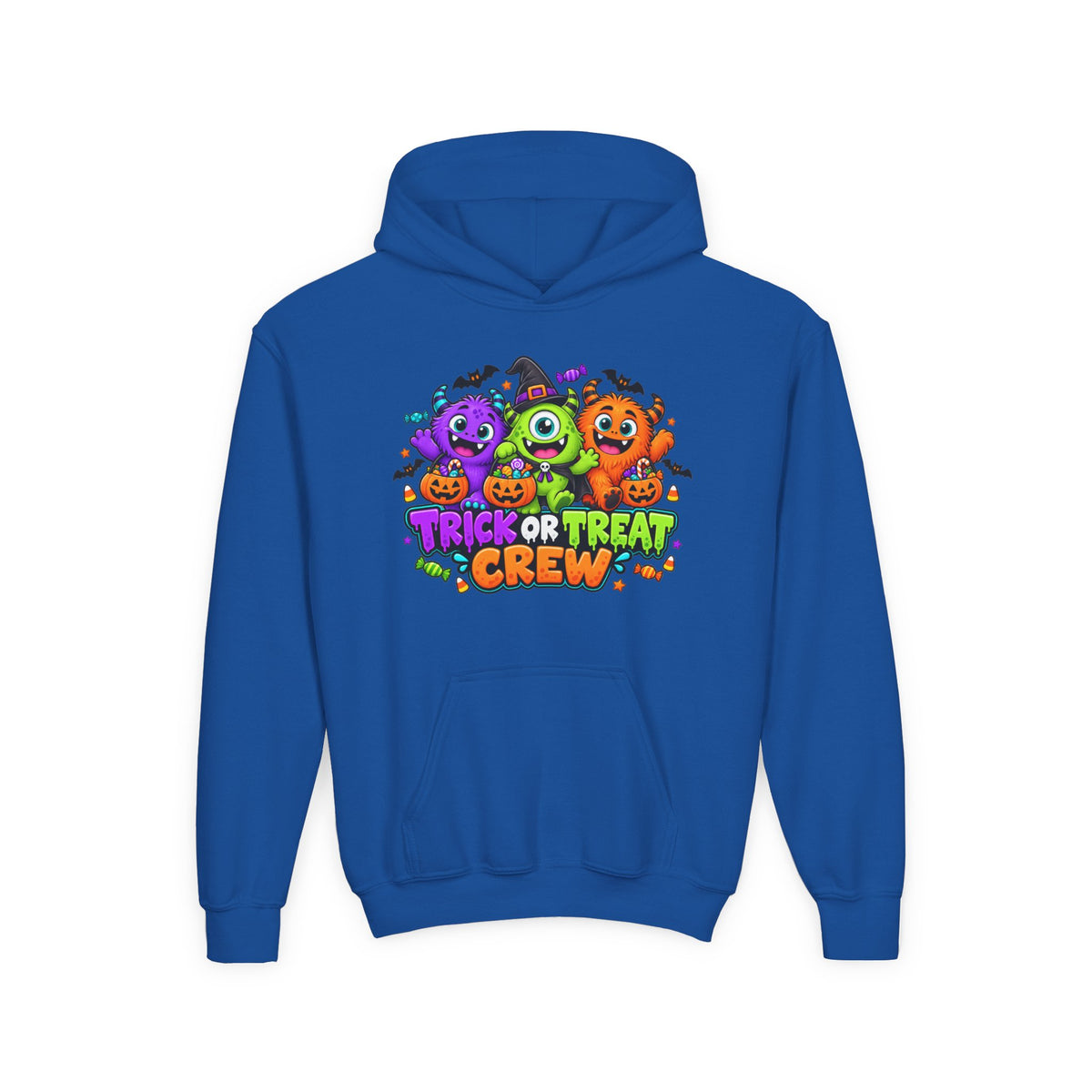 Trick or Treat Crew Halloween Youth Hoodie