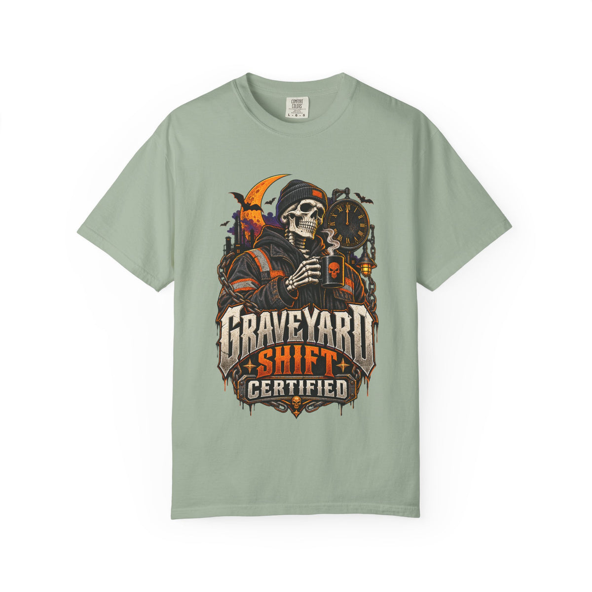 Graveyard Shift Certified Skeleton Halloween T-Shirt