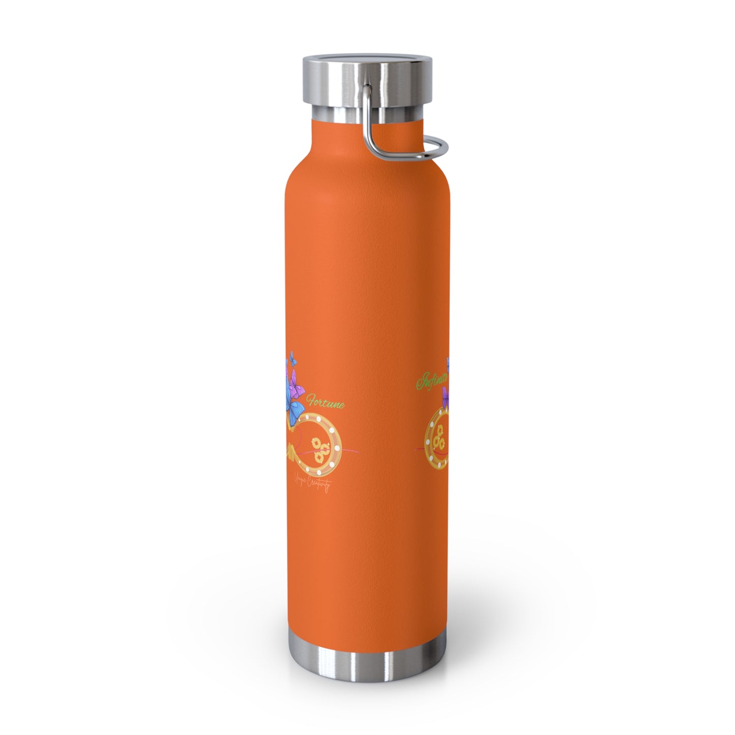 Infinite Fortune™ Stainless Steel Water Bottle Butterfly & Infinity Logo Leak-Proof, Eco-Friendly, 20oz Hydration Bottle