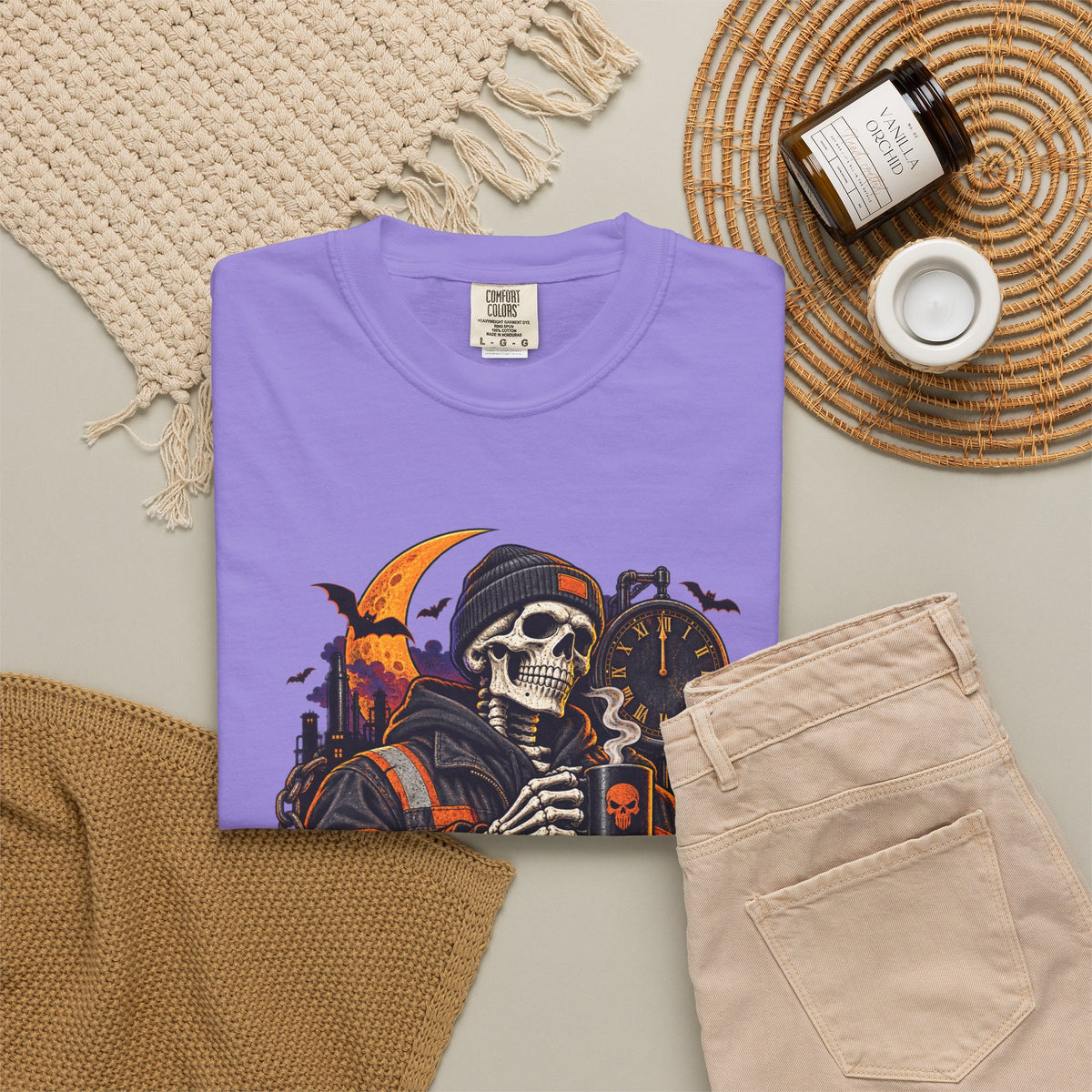 Graveyard Shift Certified Skeleton Halloween T-Shirt