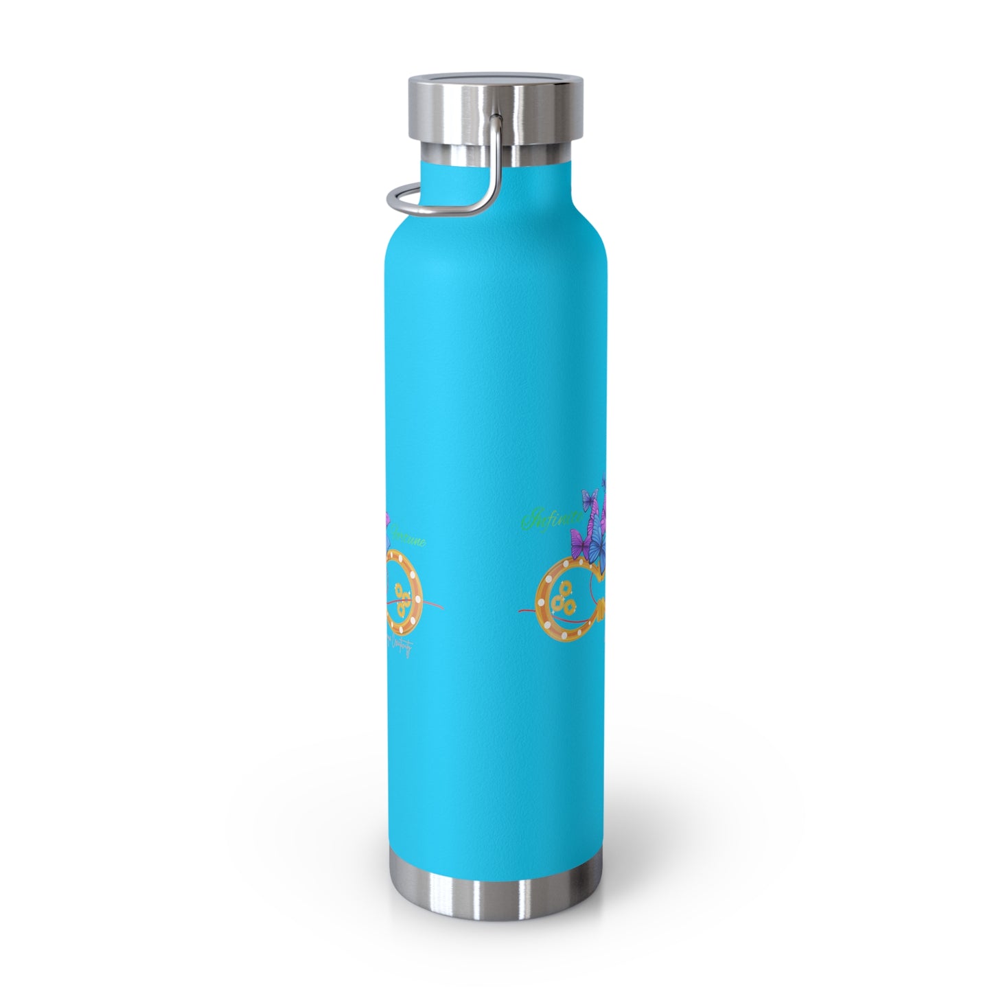 Infinite Fortune™ Stainless Steel Water Bottle Butterfly & Infinity Logo Leak-Proof, Eco-Friendly, 20oz Hydration Bottle