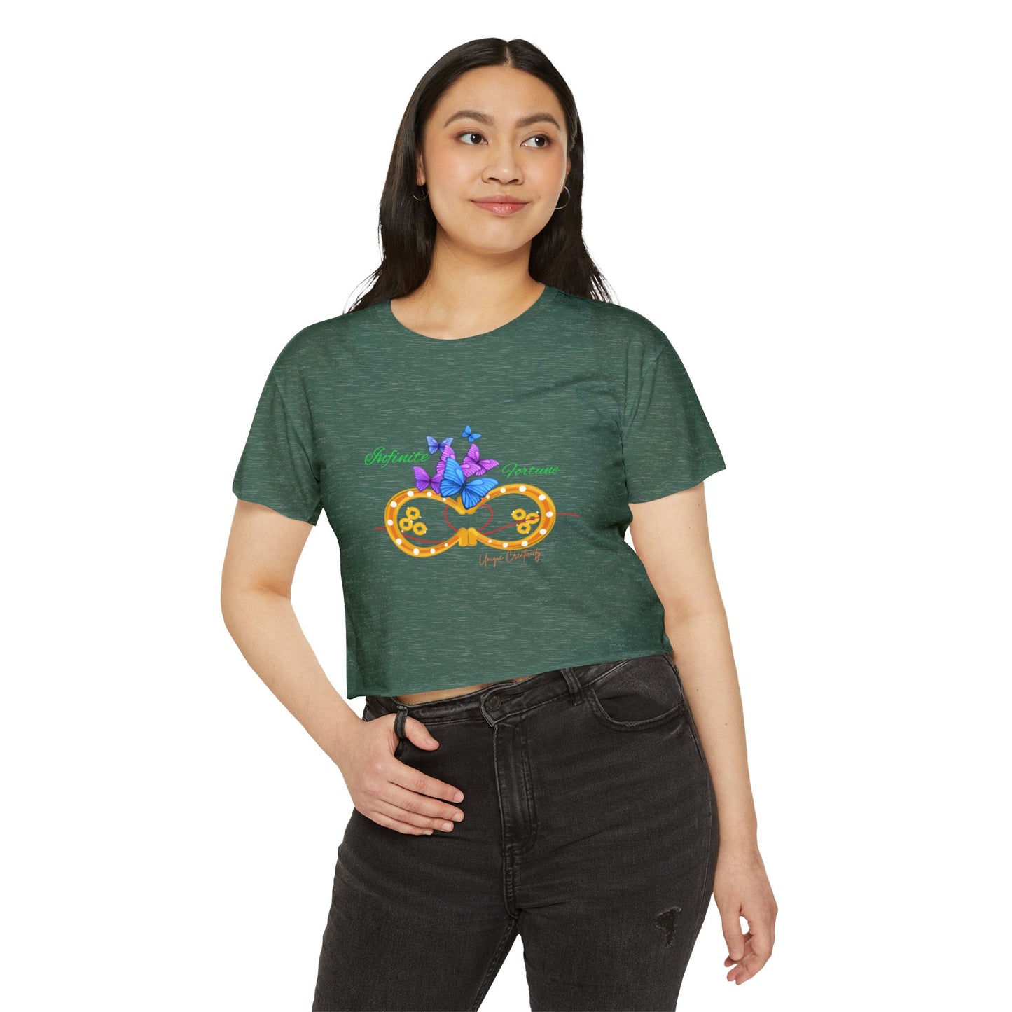 Infinite Fortune Crop Tee | Luxe Style