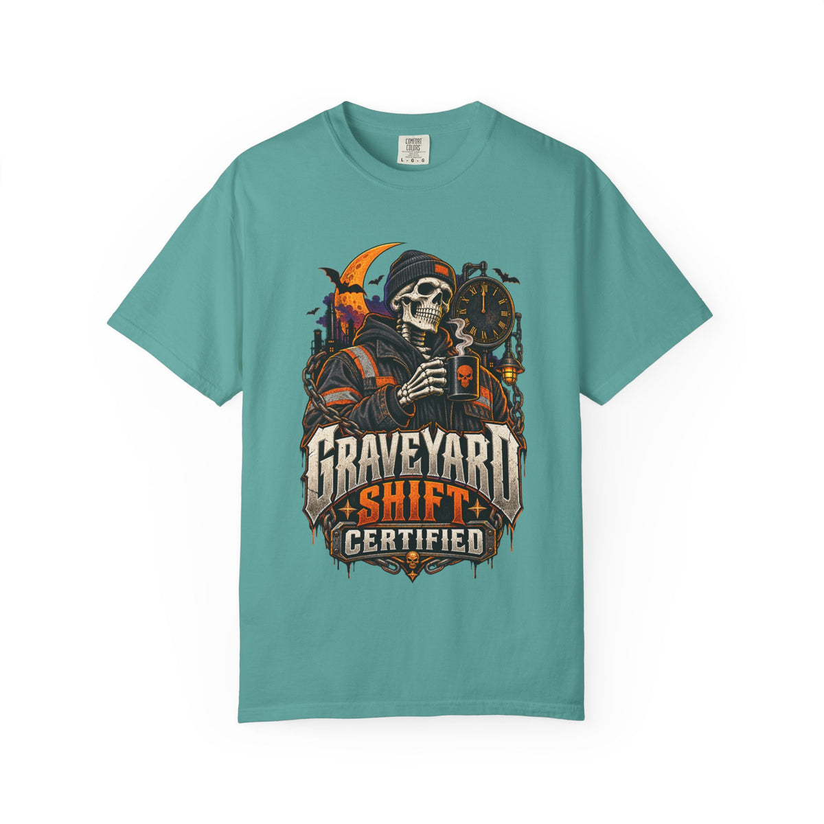 Graveyard Shift Certified Skeleton Halloween T-Shirt