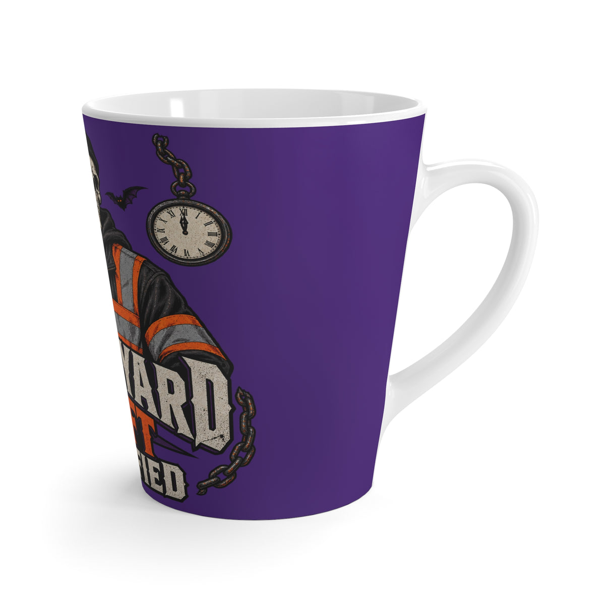 Graveyard Shift Certified Purple Halloween Latte Mug – 12 oz