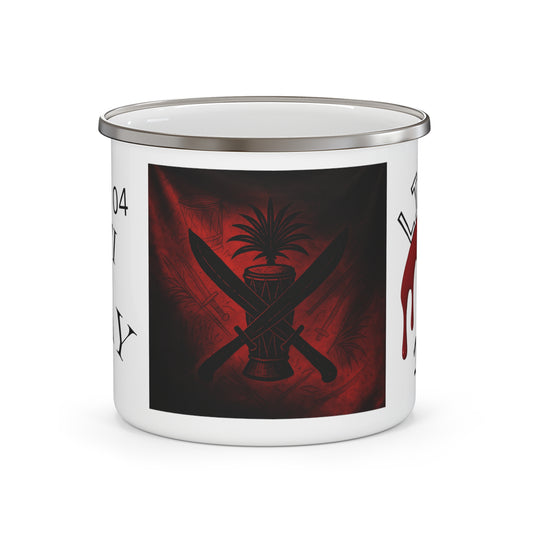 Haitian Heritage Mug  Libèté 1804 Enamel Campfire Cup | Kilti Lakay Design Kilti Lakay™