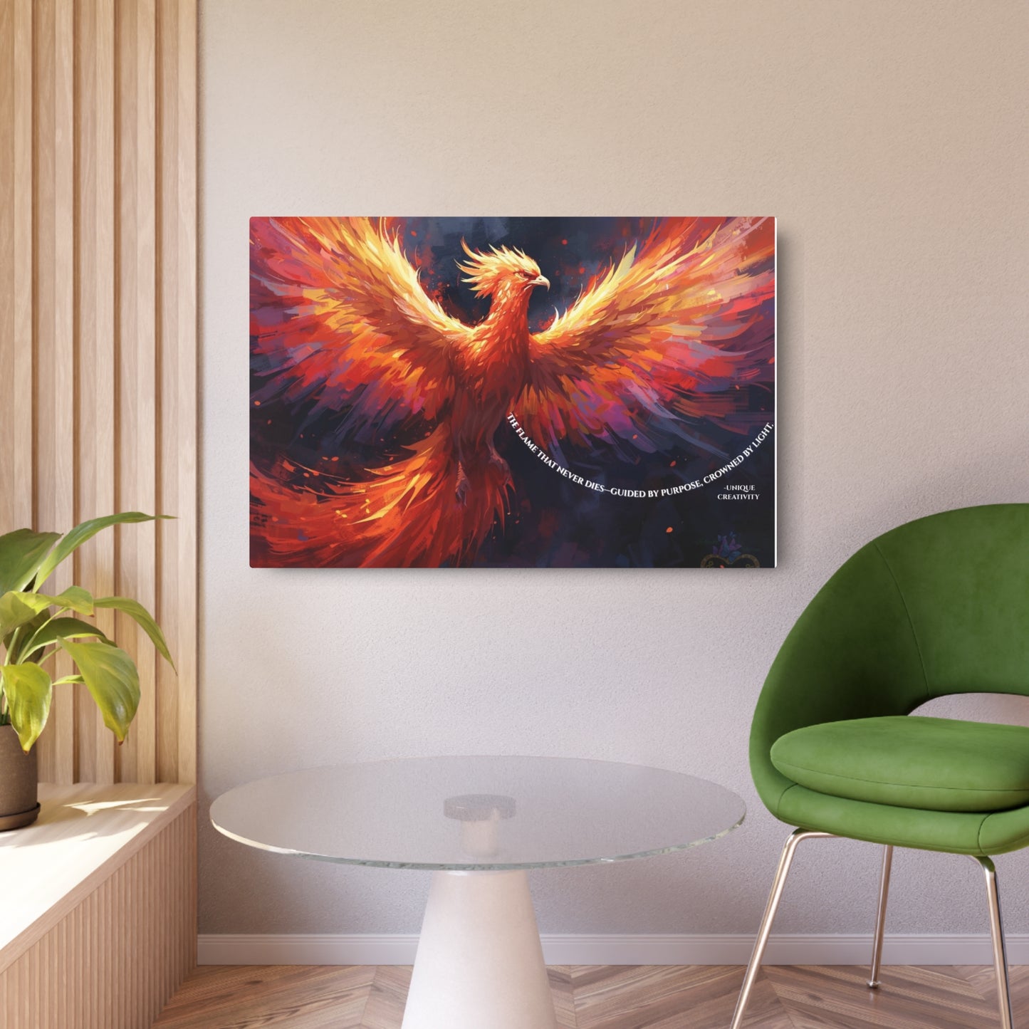 The Flame That Never Dies- Phoenix Rebirth Metal Wall Art sign | Unique Creativity