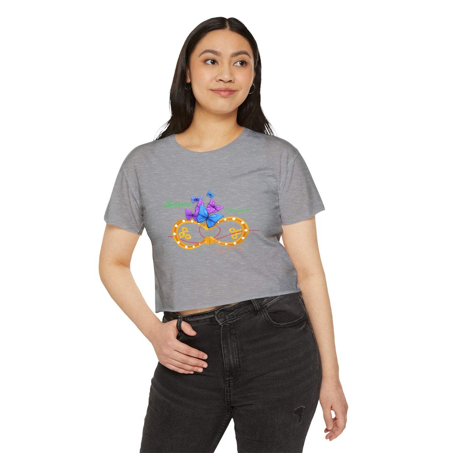 Infinite Fortune Crop Tee | Luxe Style