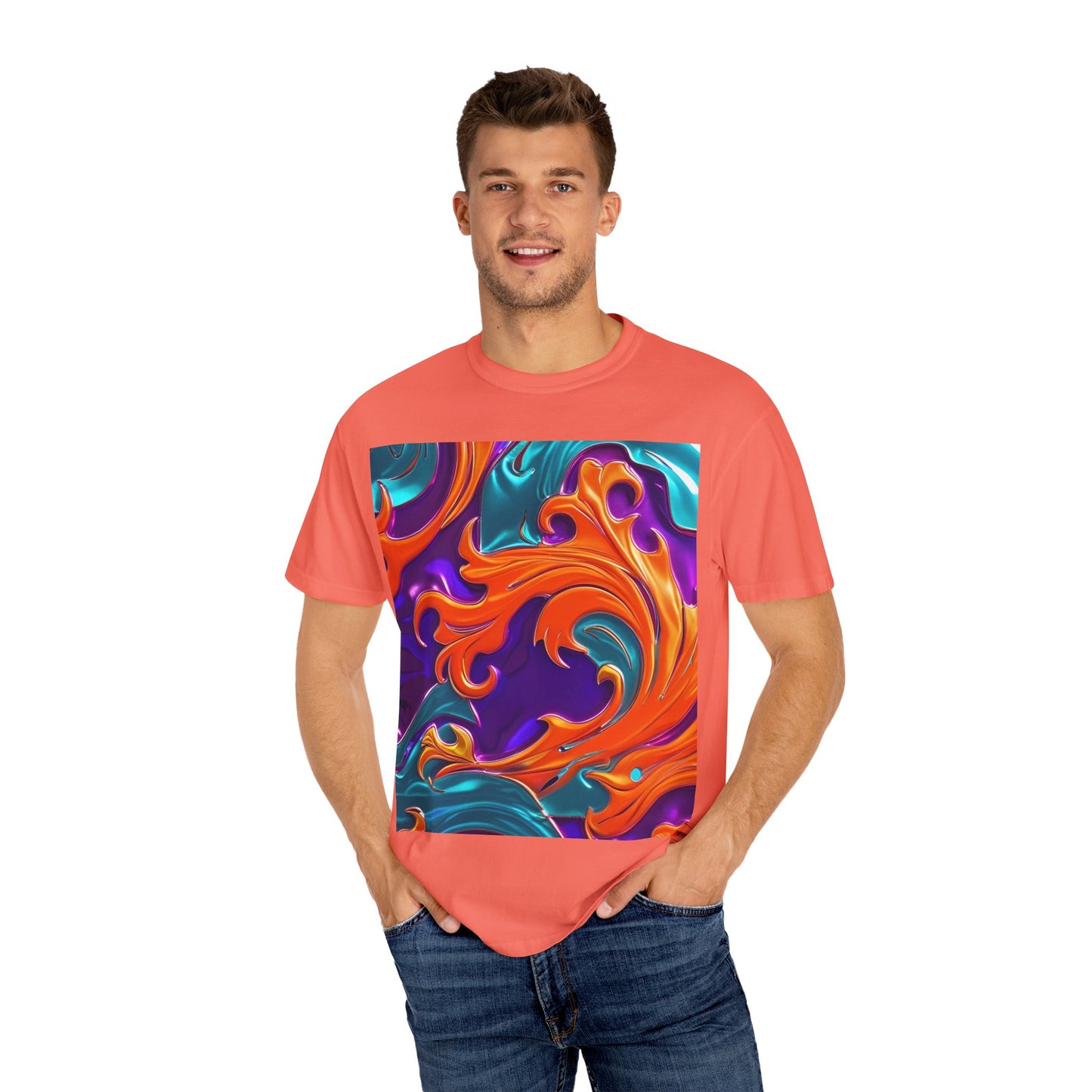 Orange Royal™ Swirl Tee | Bold Luxury