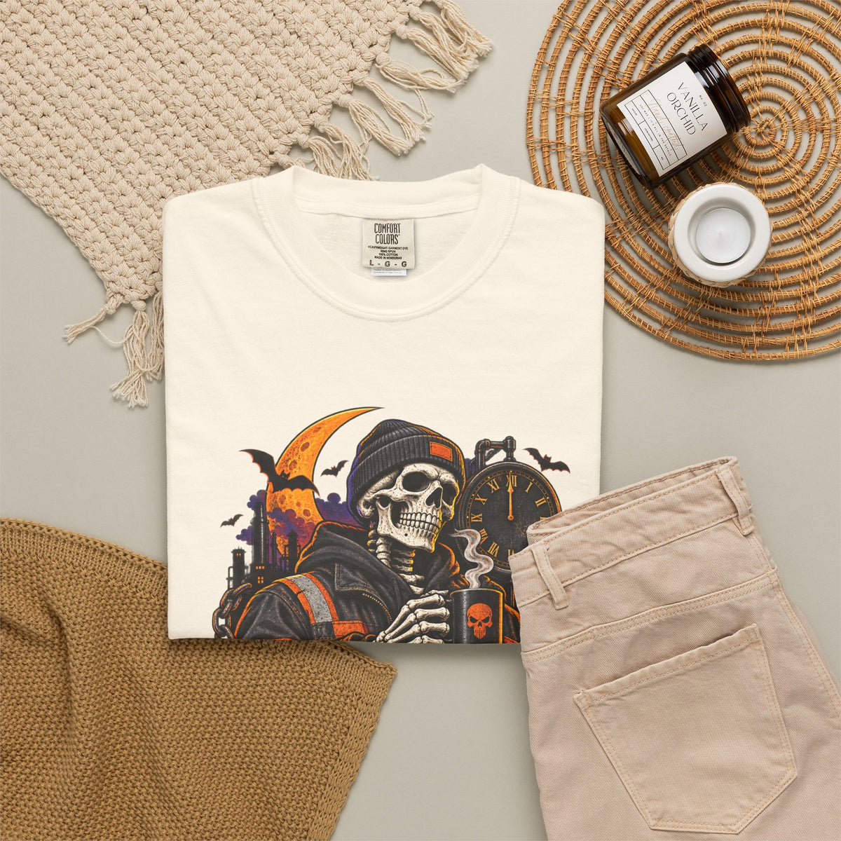 Graveyard Shift Certified Skeleton Halloween T-Shirt