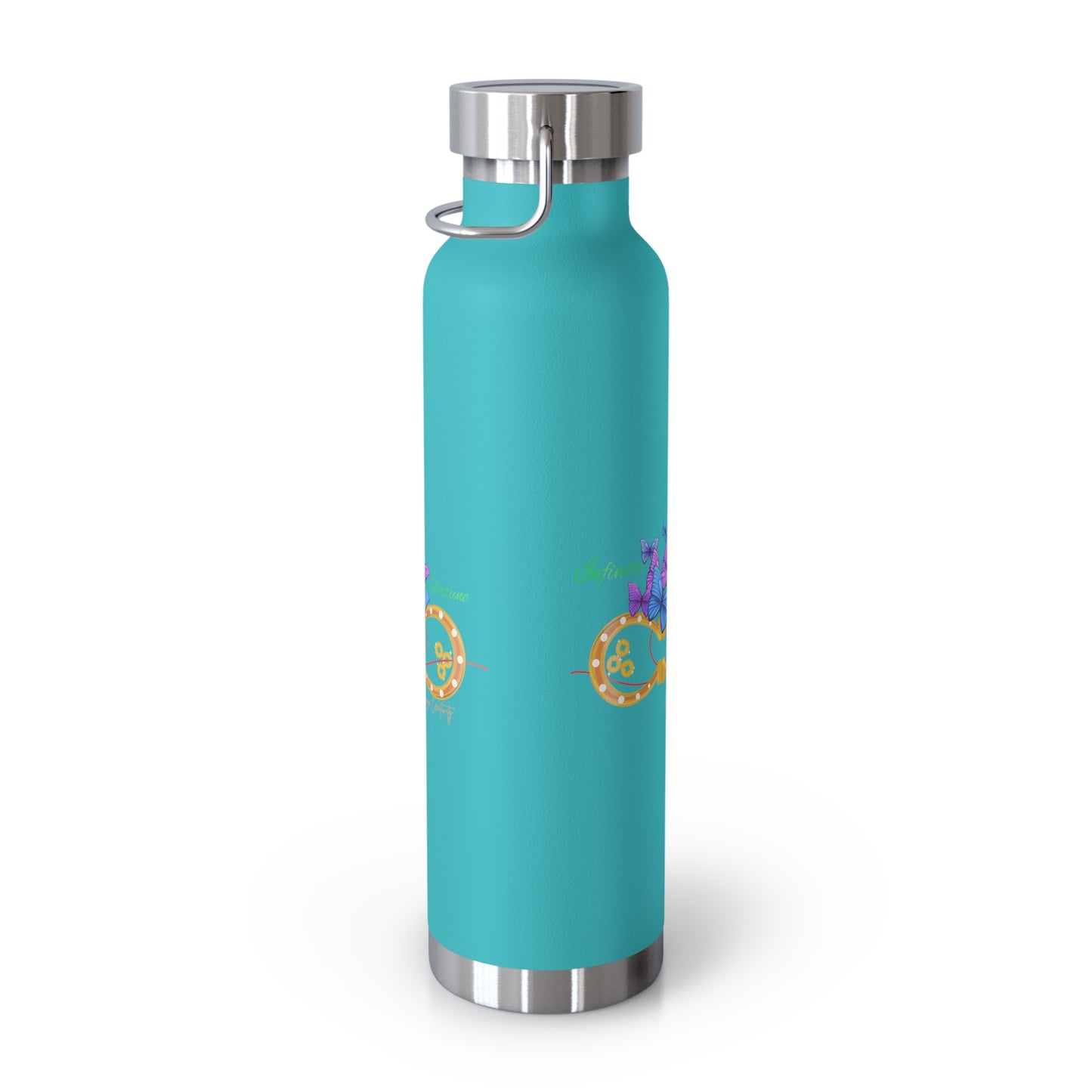 Infinite Fortune™ Stainless Steel Water Bottle Butterfly & Infinity Logo Leak-Proof, Eco-Friendly, 20oz Hydration Bottle