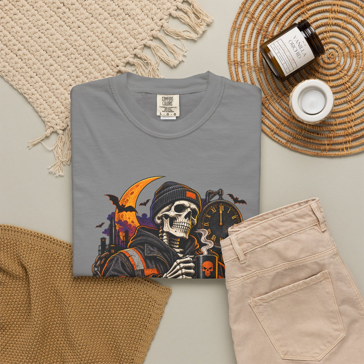 Graveyard Shift Certified Skeleton Halloween T-Shirt