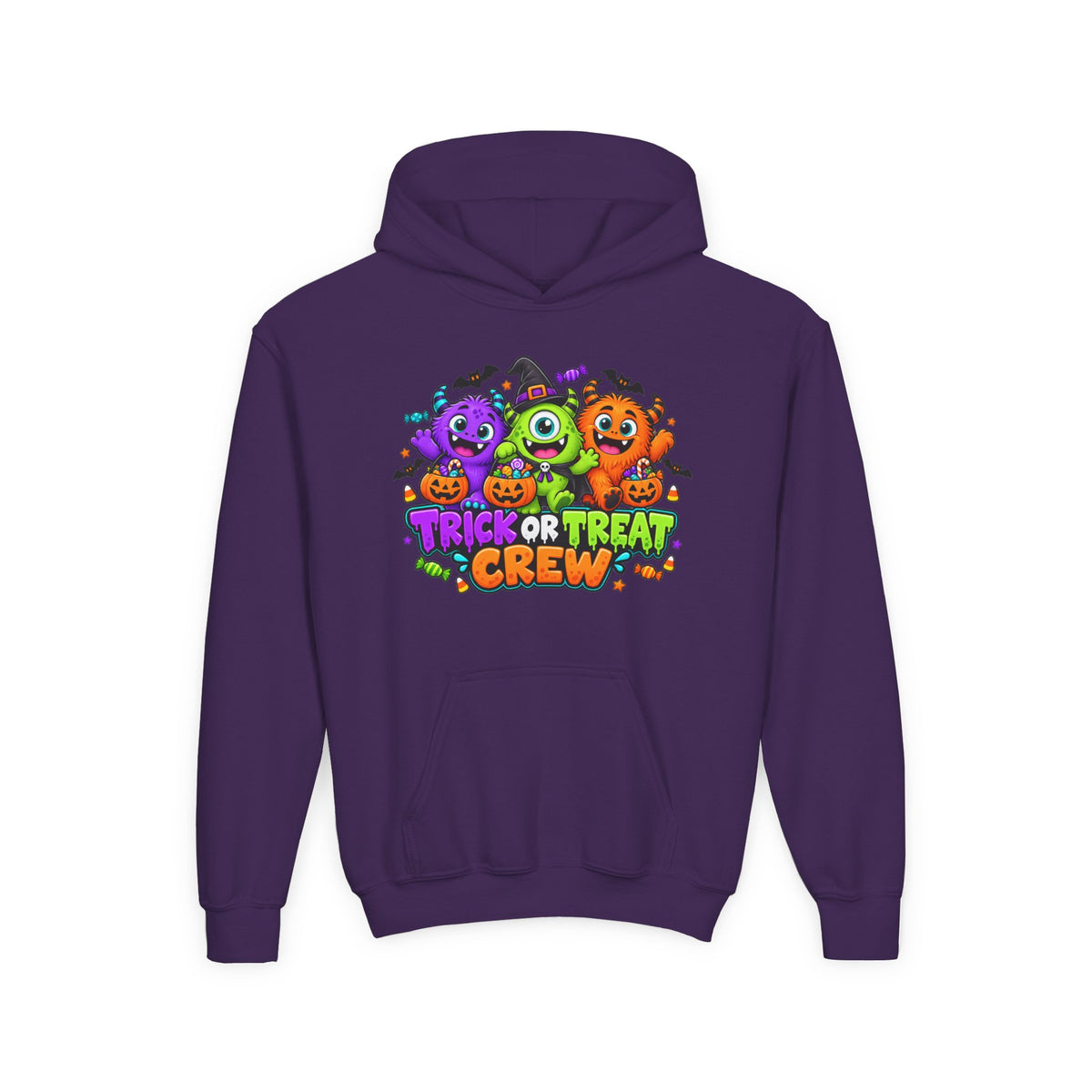 Trick or Treat Crew Halloween Youth Hoodie