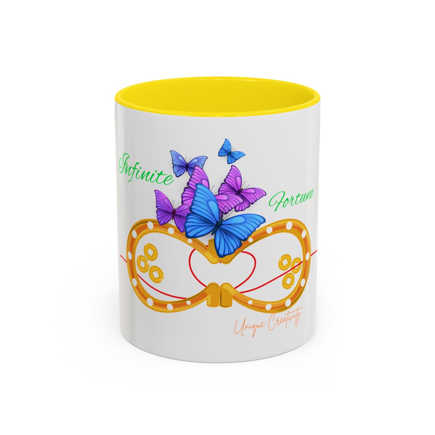Infinite Fortune™ Wild Luxe Mug – Purple Butterfly Edition