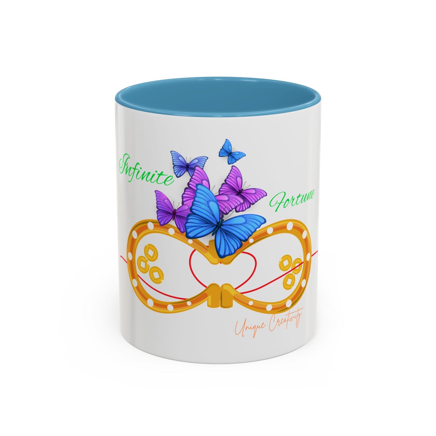 Infinite Fortune™ Wild Luxe Mug – Purple Butterfly Edition