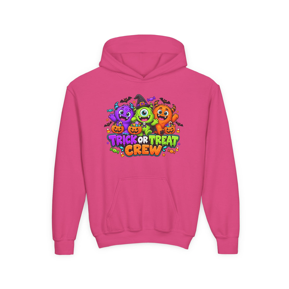Trick or Treat Crew Halloween Youth Hoodie