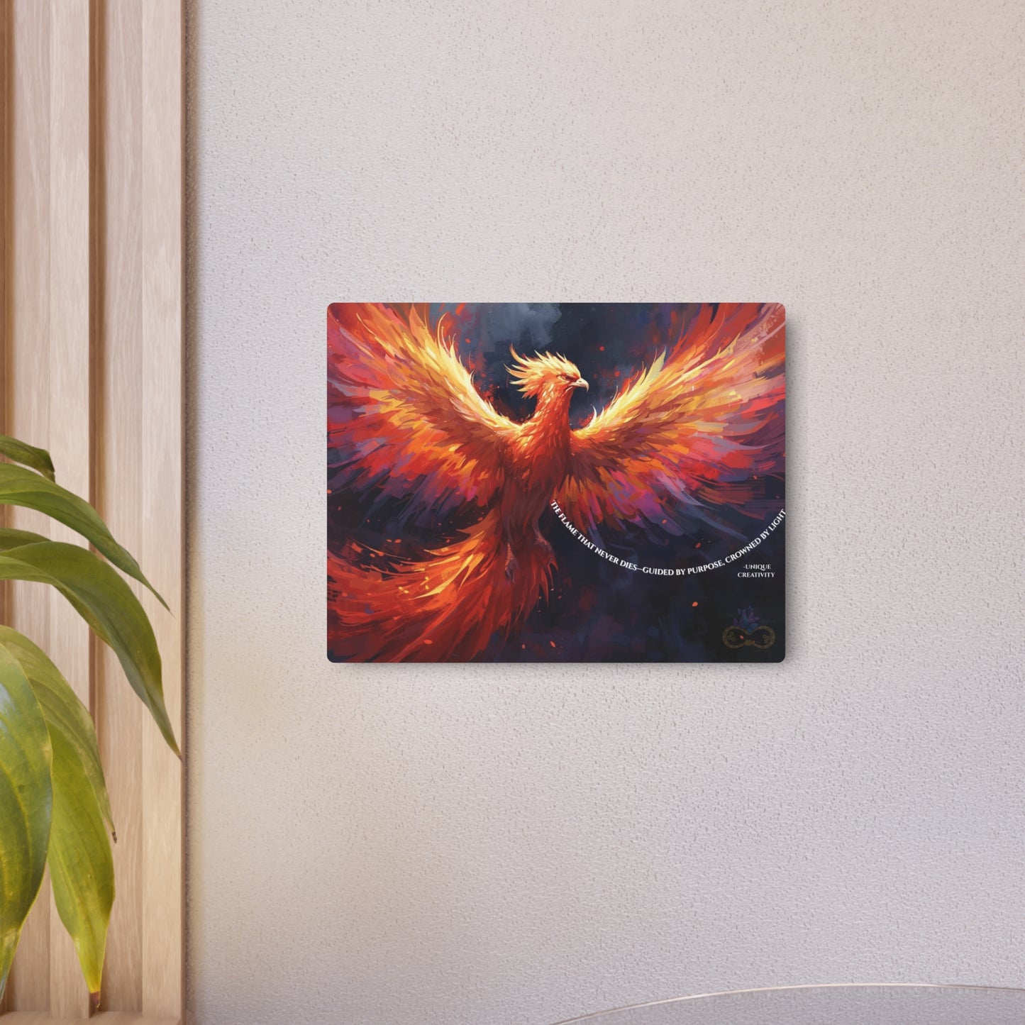 The Flame That Never Dies- Phoenix Rebirth Metal Wall Art sign | Unique Creativity