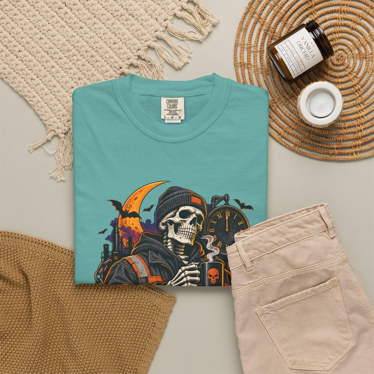 Graveyard Shift Certified Skeleton Halloween T-Shirt