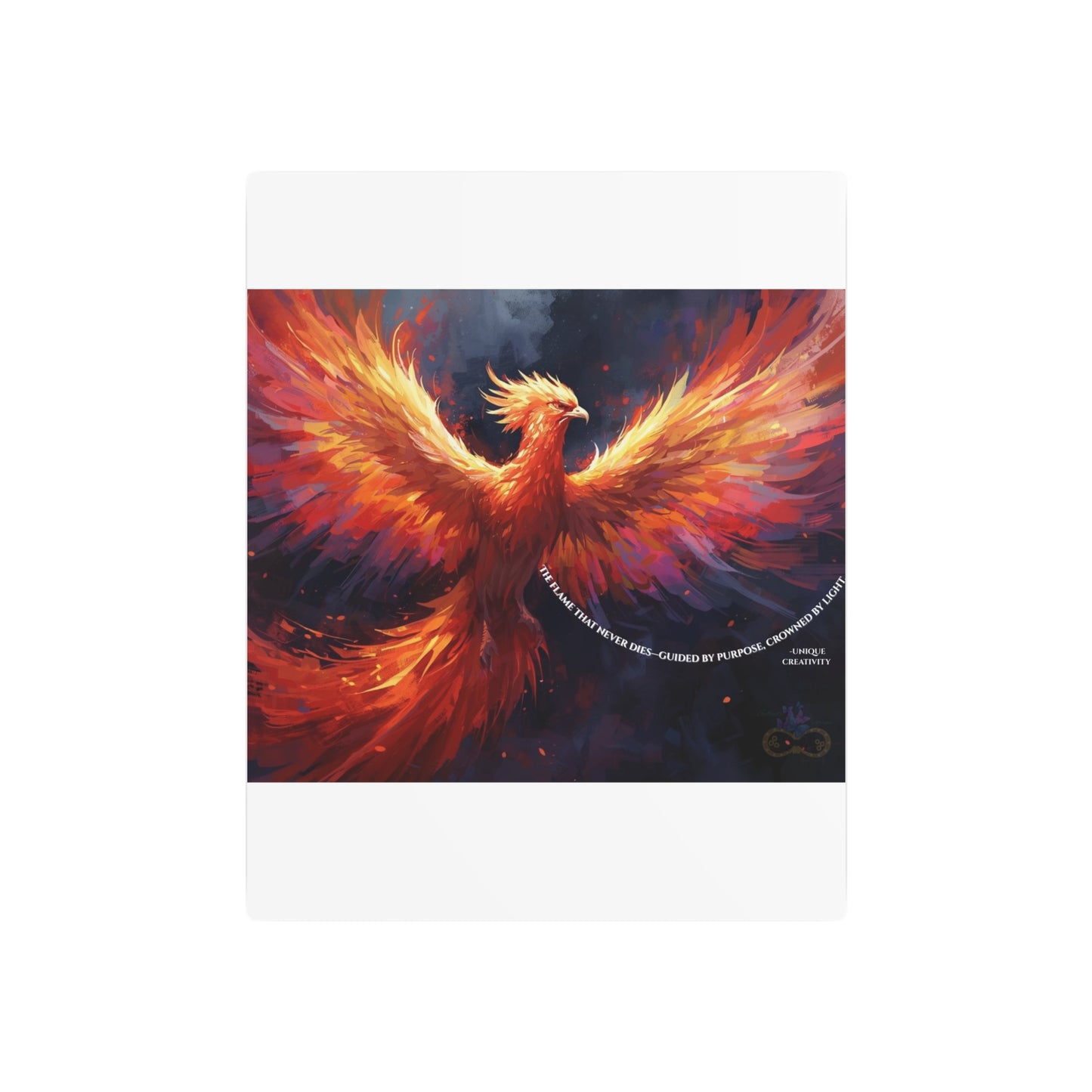 The Flame That Never Dies- Phoenix Rebirth Metal Wall Art sign | Unique Creativity