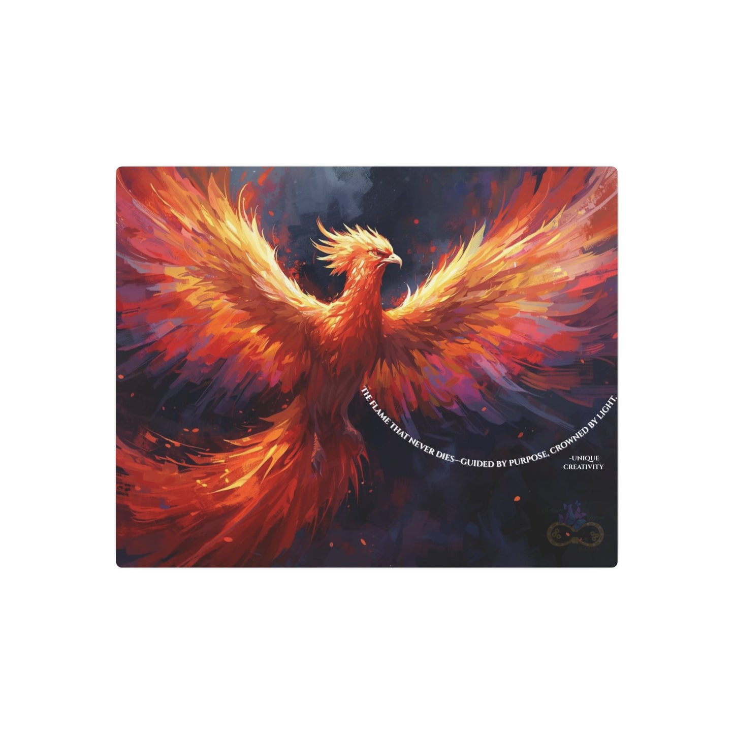 The Flame That Never Dies- Phoenix Rebirth Metal Wall Art sign | Unique Creativity