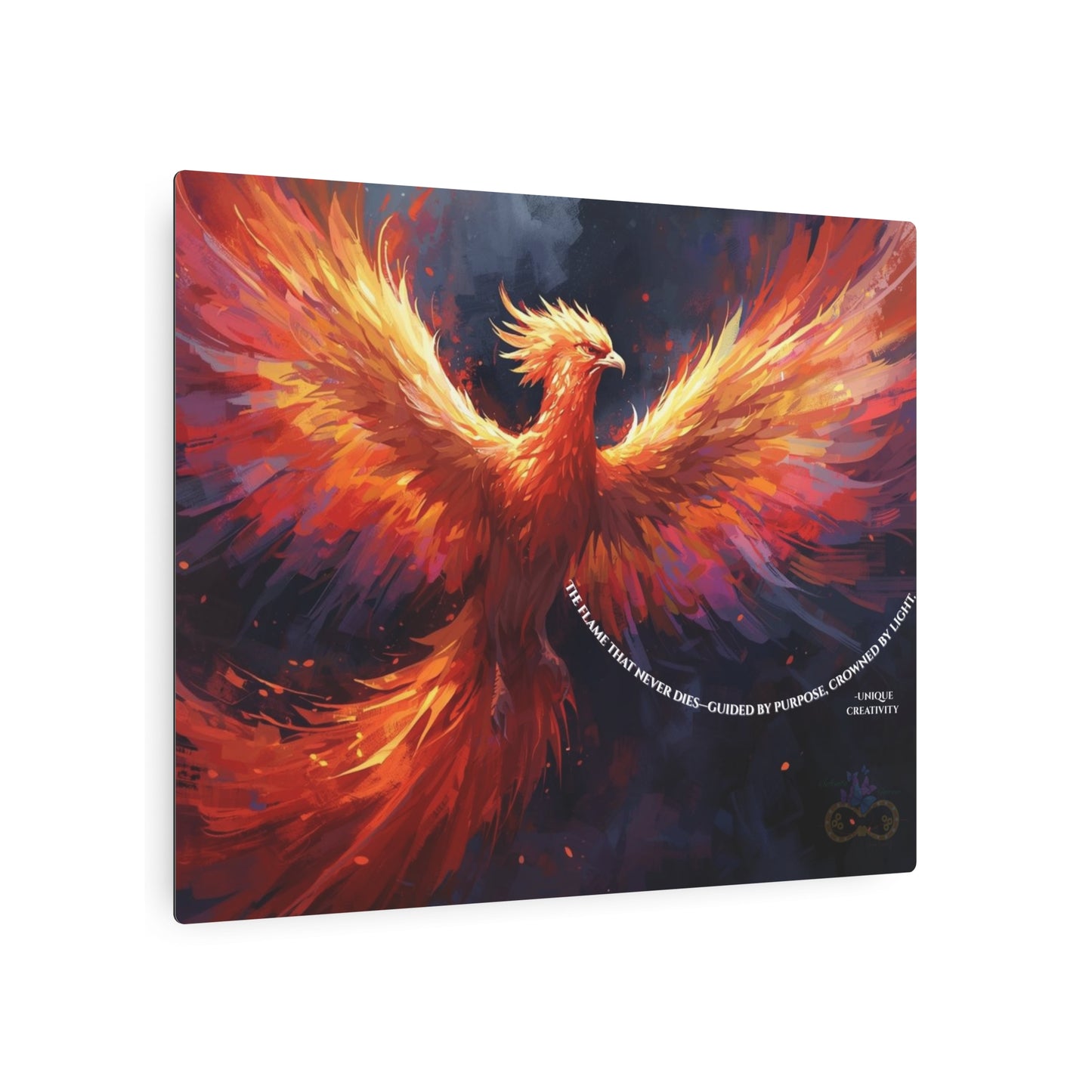 The Flame That Never Dies- Phoenix Rebirth Metal Wall Art sign | Unique Creativity