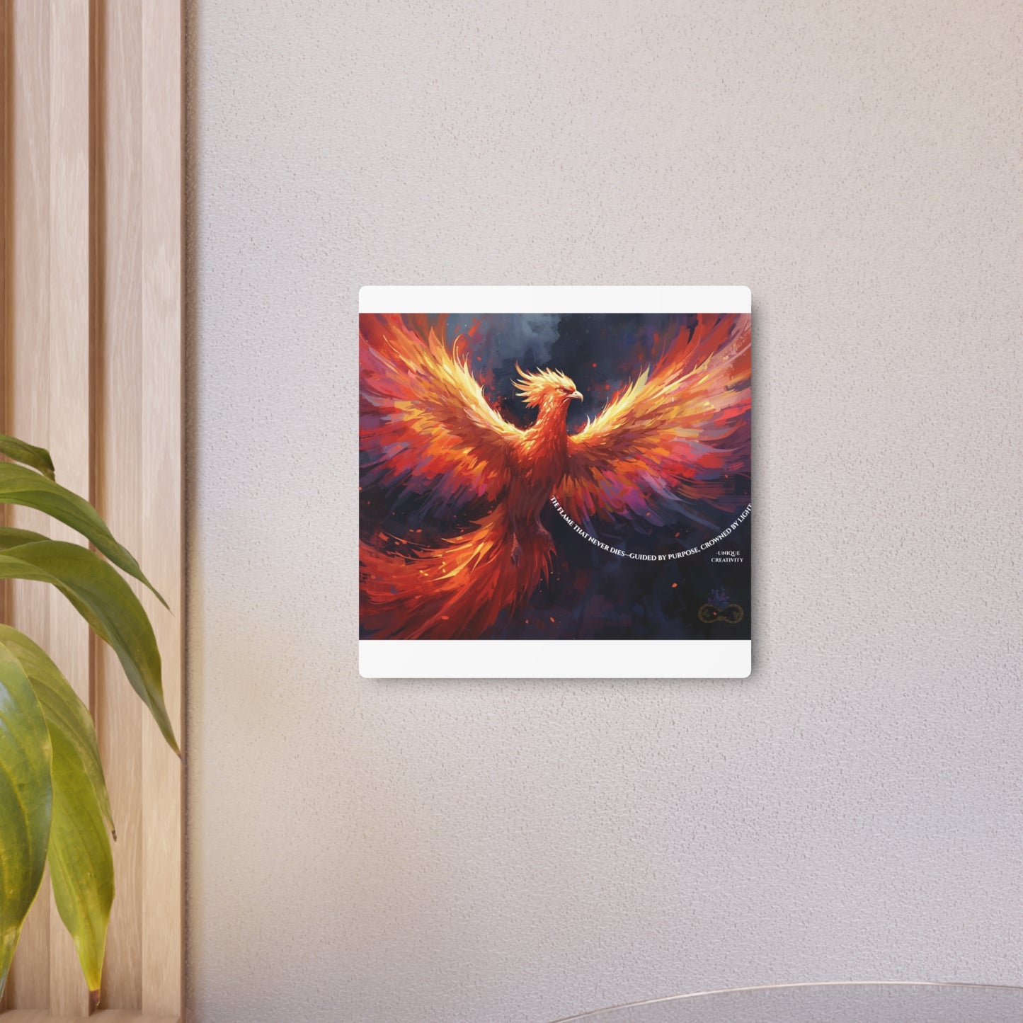 The Flame That Never Dies- Phoenix Rebirth Metal Wall Art sign | Unique Creativity