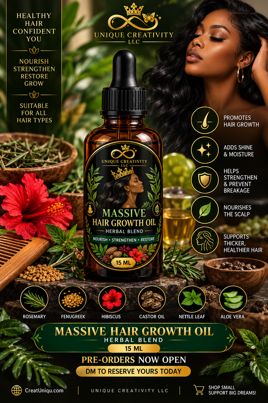 Massive Hair Growth Oil — Herbal Blend | 1 oz