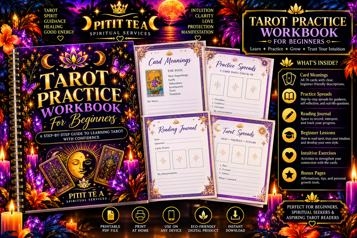 Tarot Practice Workbook for Beginners | Digital PDF