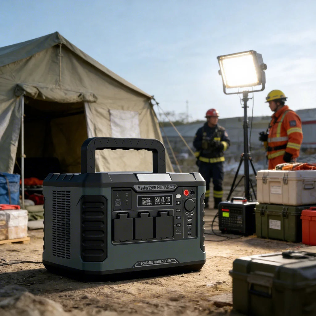 300W Portable Power Station, Jump Starter with Remote Control Flashlight, Lightweight Car Battery Power Source External